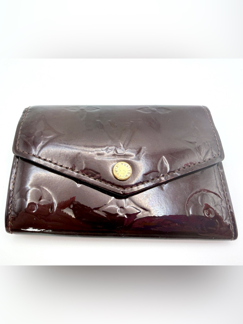 Vintage Louis Vuitton Vernis Amarante 6 Key Holder Case Wallet France Multicles